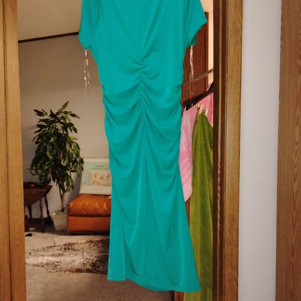 INC International Concepts Vibrant Teal Midi Dress